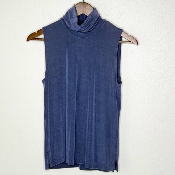 Chico’s Traveler’s Canyon Mock Tank in Commodore Blue NWT - Women’s US Chico’s 0 - Picture 1 of 8